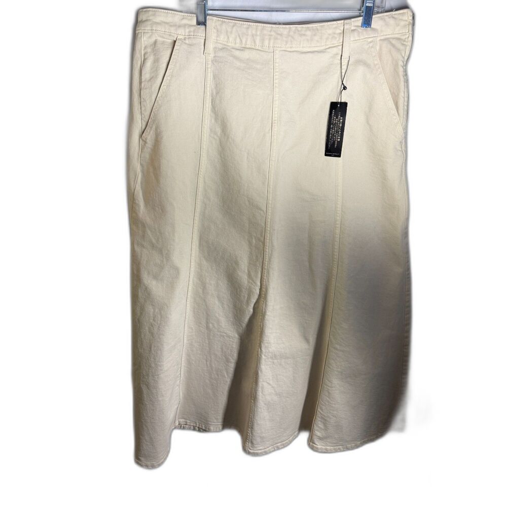 Banana Republic Cream Wide Denim Skirt Size 16